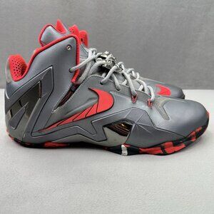 Nike LeBron 11 XI Elite 'Team' Mens Size 10.5 Basketball Shoes Wolf Grey 2014